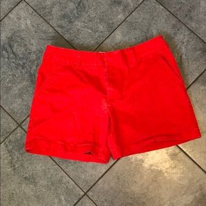 Red shorts with 5 inch inseam
